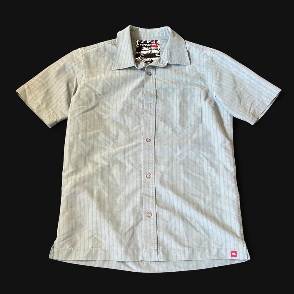 Tony Hawk vtg 00s suede boxy cropped fit button up shirt